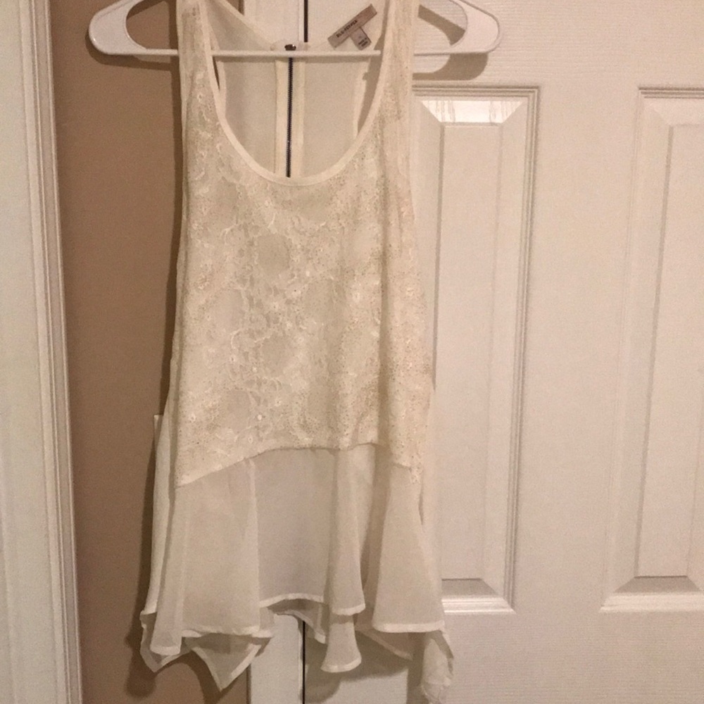 White flowy tank